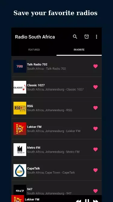 Radio South Africa: FM Radio Screenshots