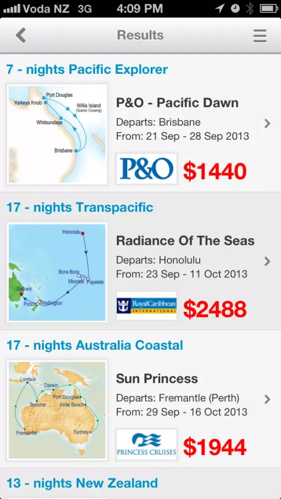 Cruise Sale Finder (AU) 스크린샷