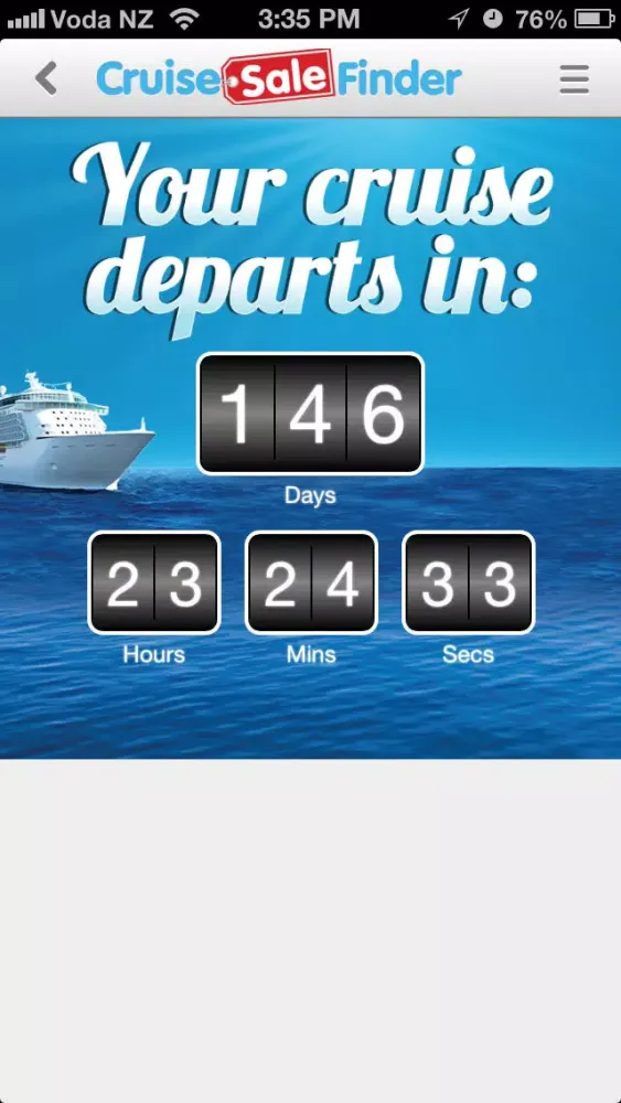 ภาพหน้าจอของ Cruise Sale Finder (NZ)
