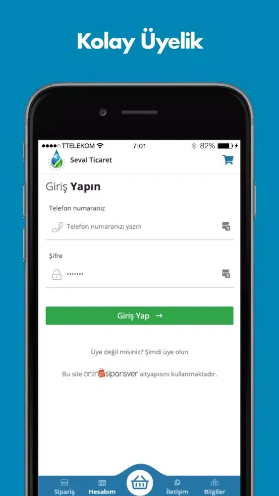 Ảnh chụp màn hình của Denizli Su & Tüp Siparişi