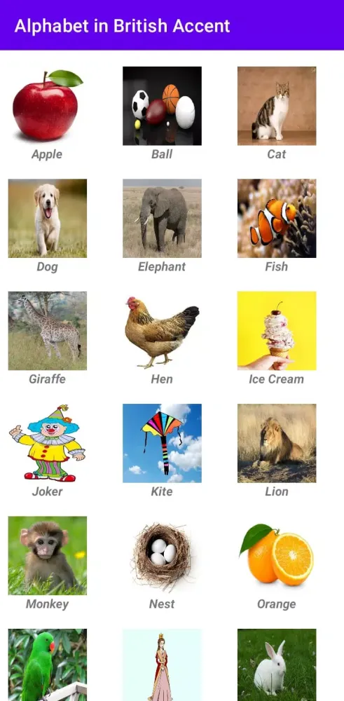 British Accent Alphabet スクリーンショット