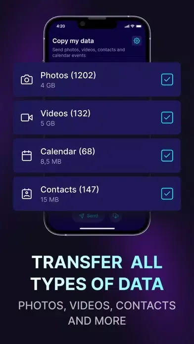 Tangkapan layar Copy my data & Smart Transfer