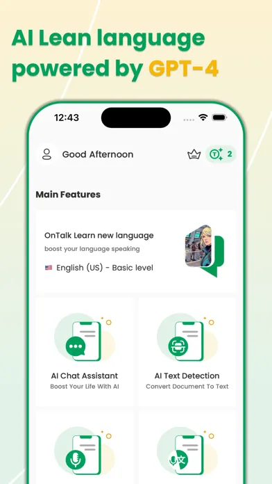 Zrzuty ekranu AI Learn Fluent Talks | OnMind