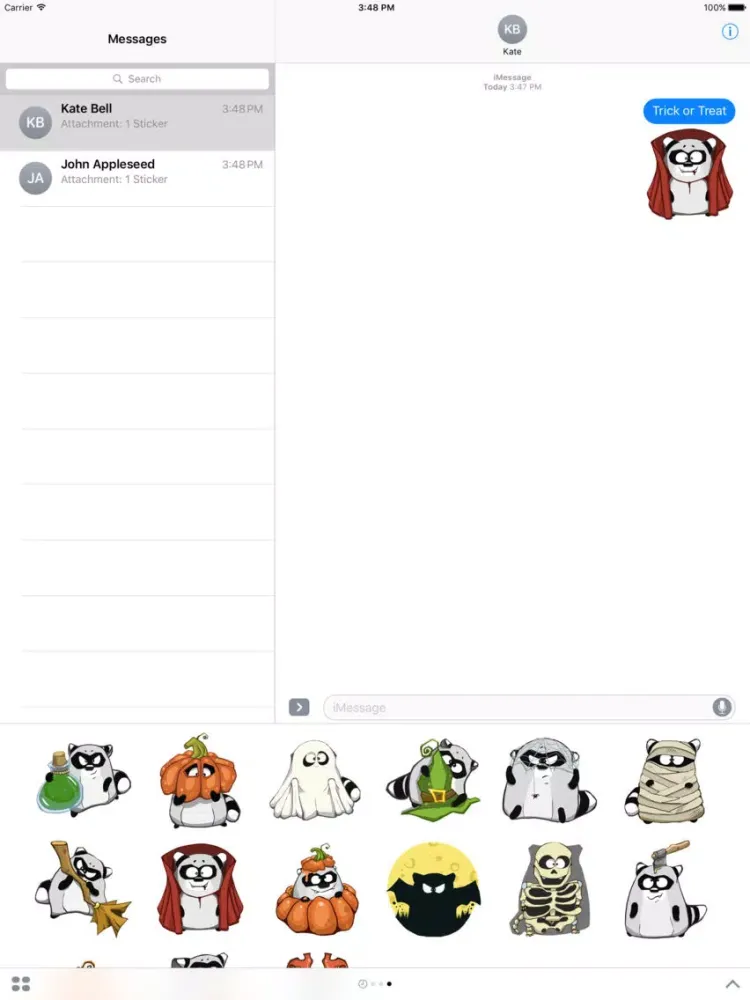 Tangkapan layar Barney and Halloween iPad 