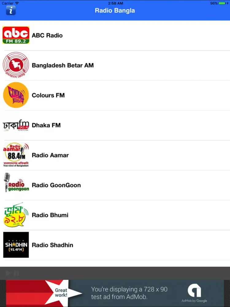 Zrzuty ekranu Radio-Bangla iPad 