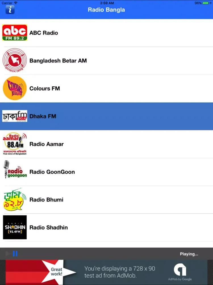 Zrzuty ekranu Radio-Bangla iPad 
