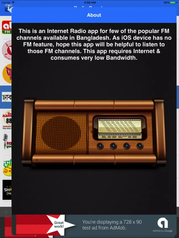 Zrzuty ekranu Radio-Bangla iPad 