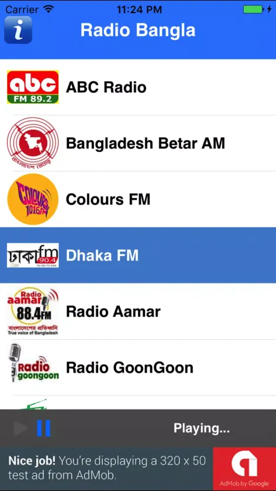 Zrzuty ekranu Radio-Bangla