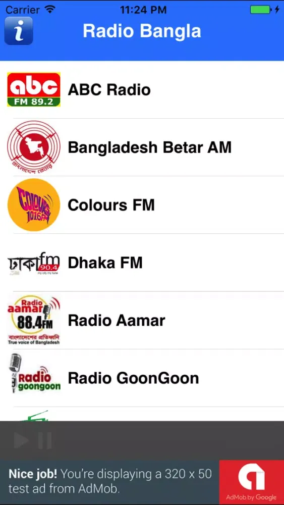 Zrzuty ekranu Radio-Bangla