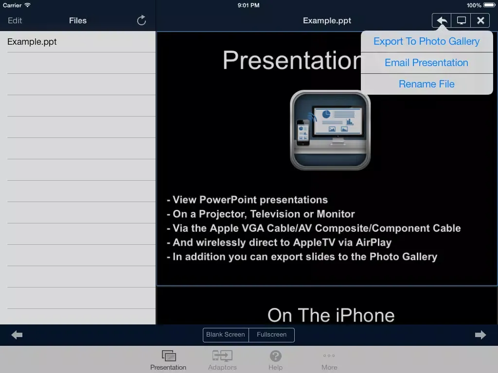 Tangkapan layar Presentation Viewer - Free iPad 