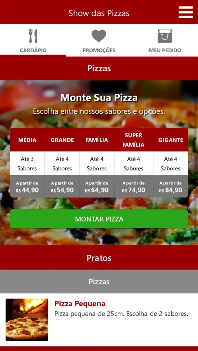 Ảnh chụp màn hình của Show das Pizzas.
