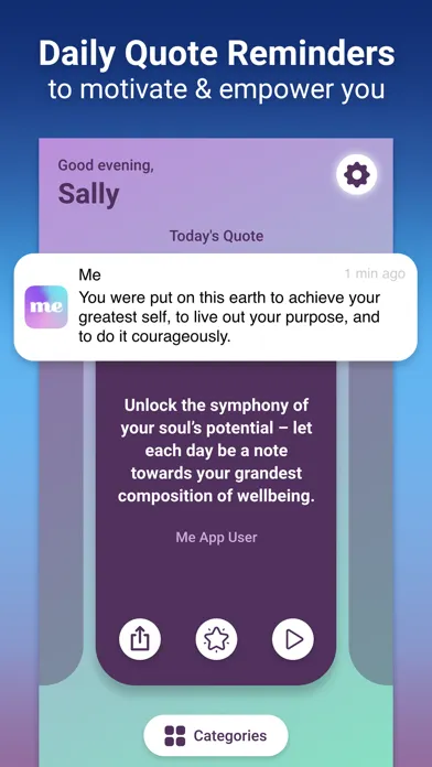 Me: Motivation & Wellness سکرین شاٹس