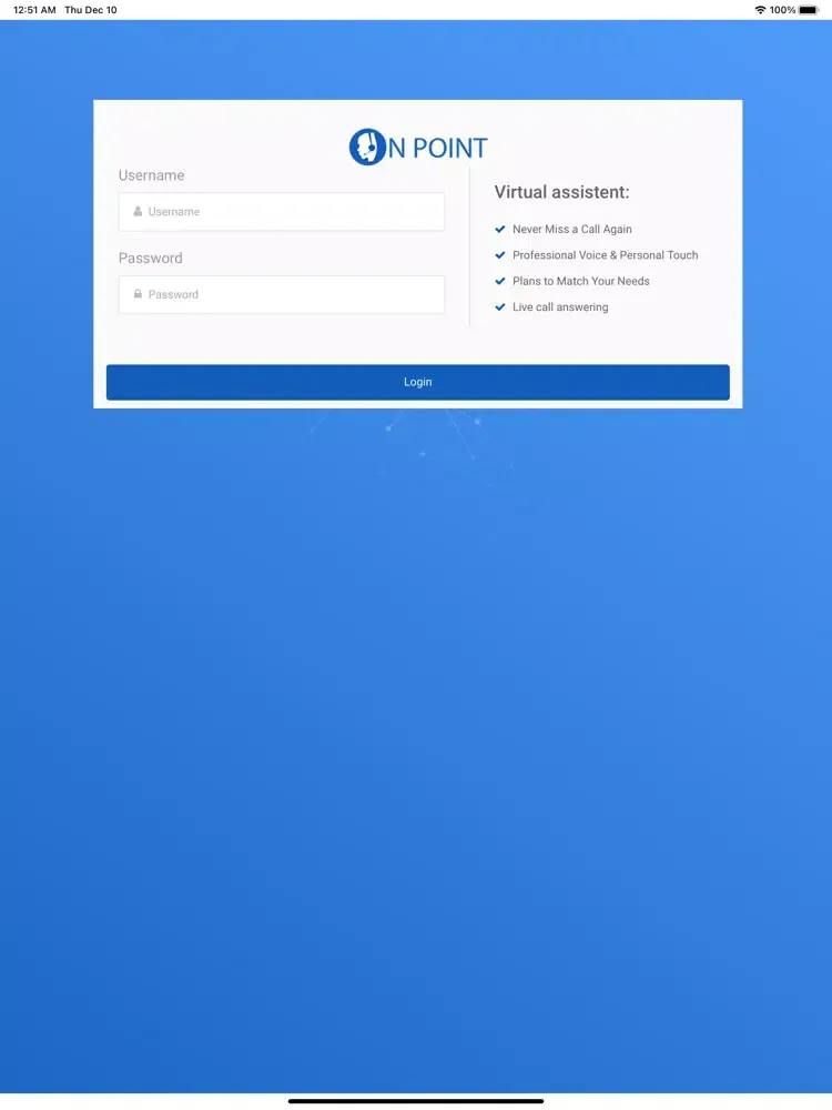 Zrzuty ekranu OnPoint Assistant iPad 