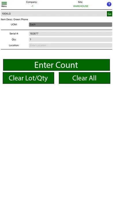 Phys Inventory for Dynamics GP スクリーンショット