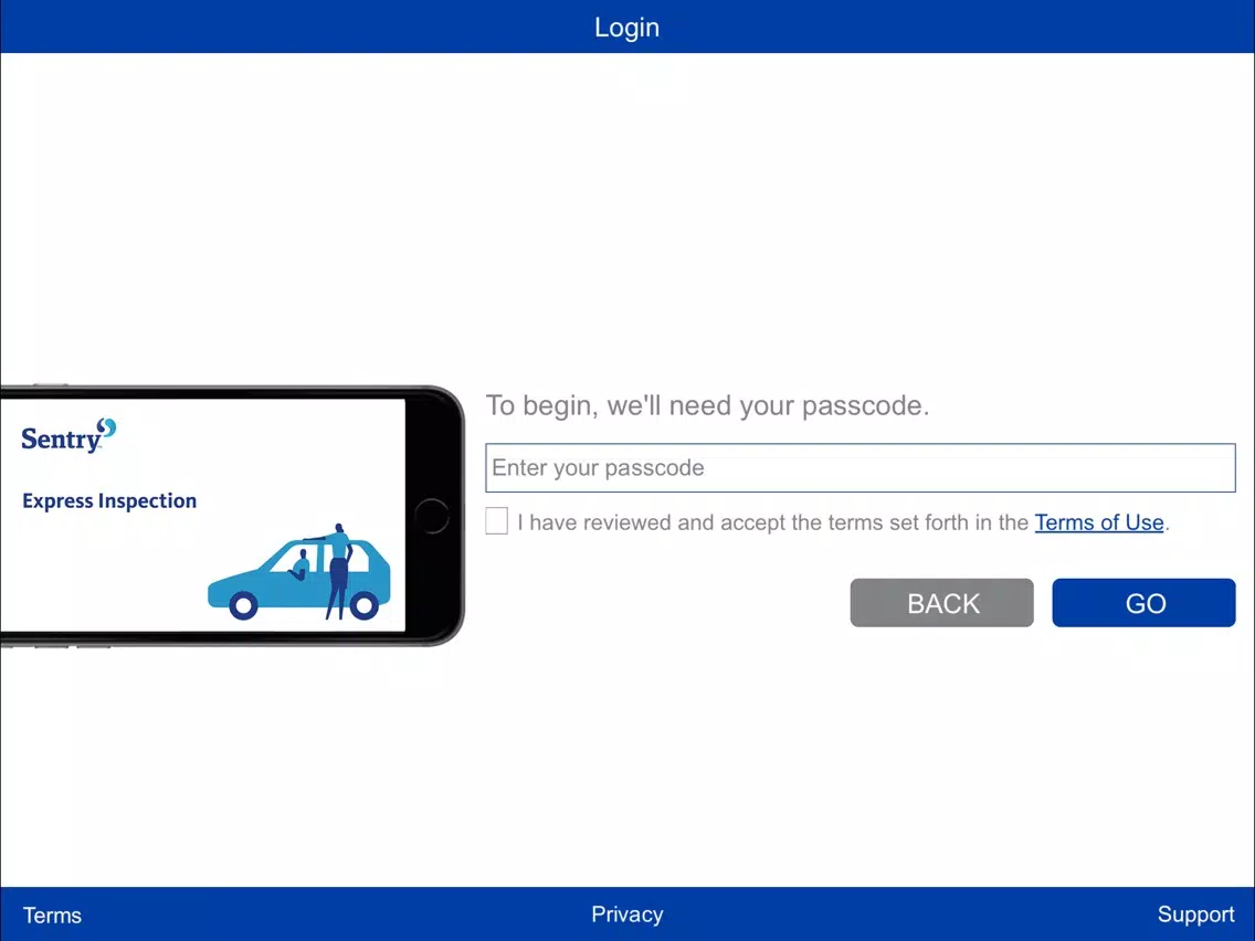 Sentry Express Inspection iPad 应用截图