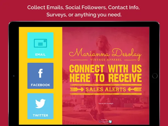 Zrzuty ekranu OnSpot Social Lead Capture iPad 