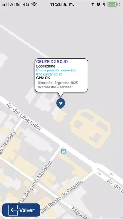 Ảnh chụp màn hình của OnStar Argentina
