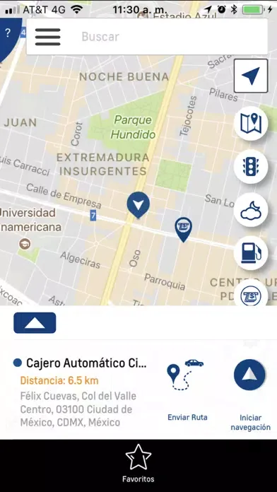 Ảnh chụp màn hình của OnStar Argentina