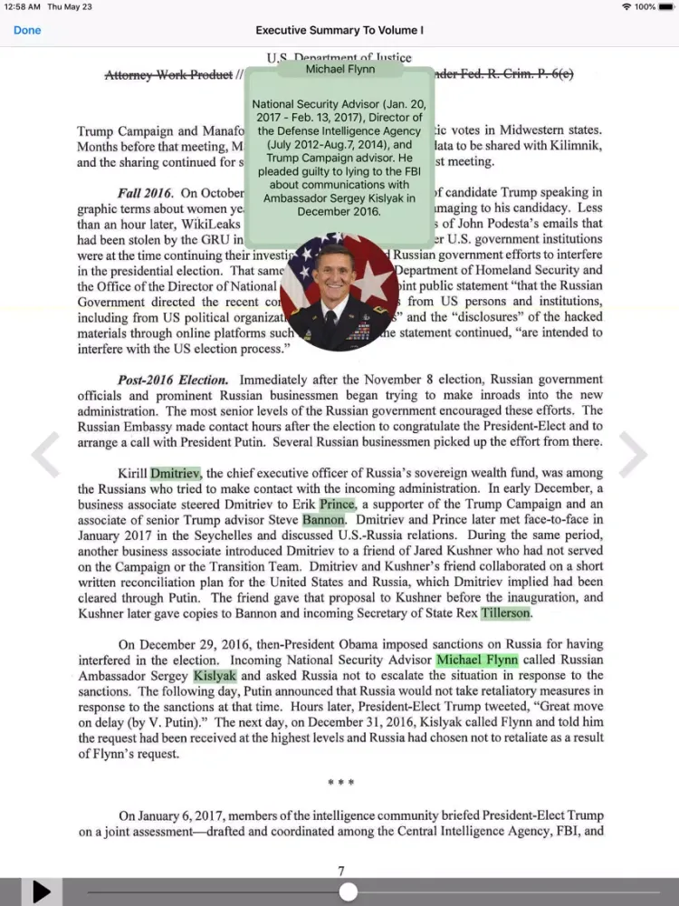 تصاویر The Mueller Report Easy Reader iPad 