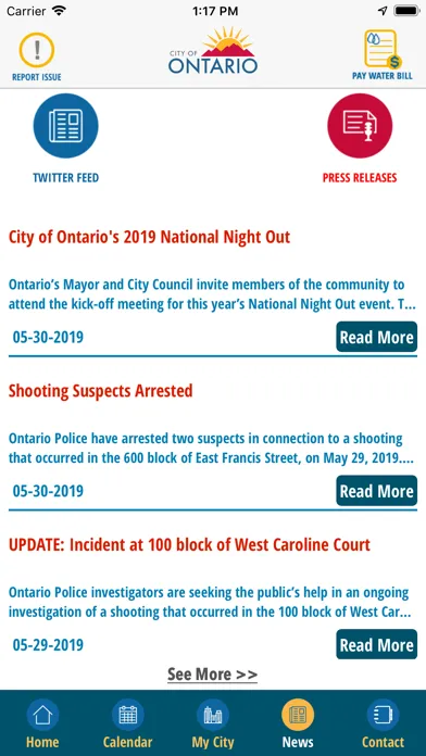 Capturas de tela do myOntario