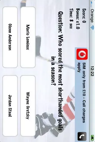 Ảnh chụp màn hình của Hockey Trivia Lite