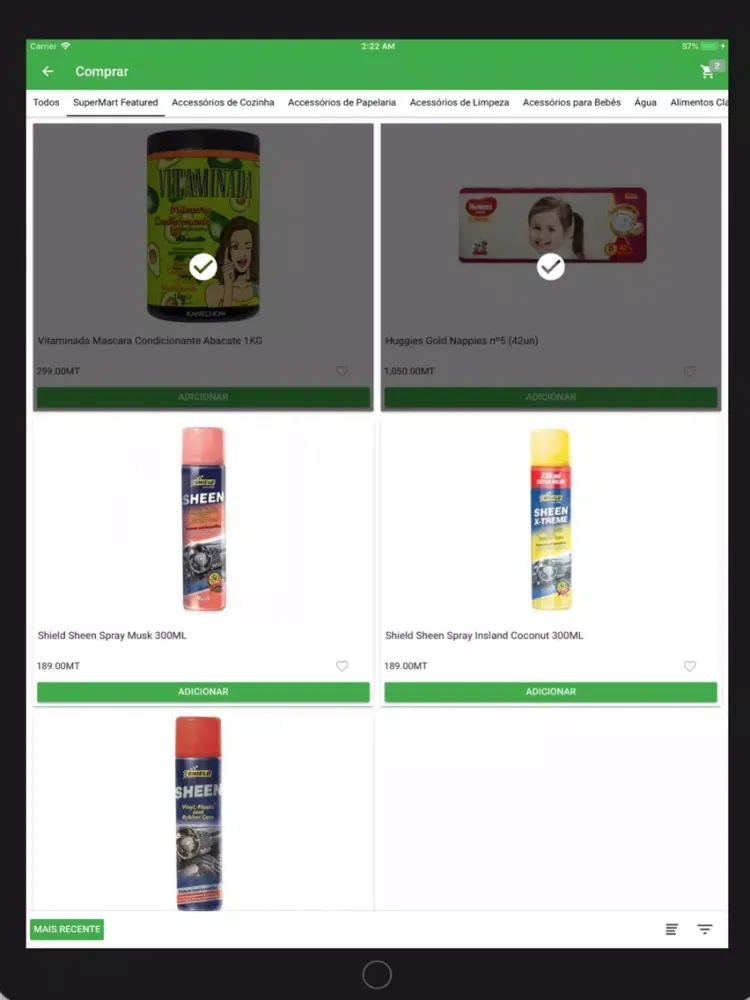 Capturas de pantalla de SuperMart iPad 