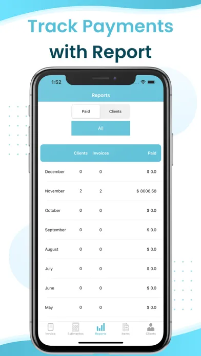 Tangkapan skrin OnTheGo Invoice Estimate Maker