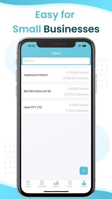 Tangkapan skrin OnTheGo Invoice Estimate Maker