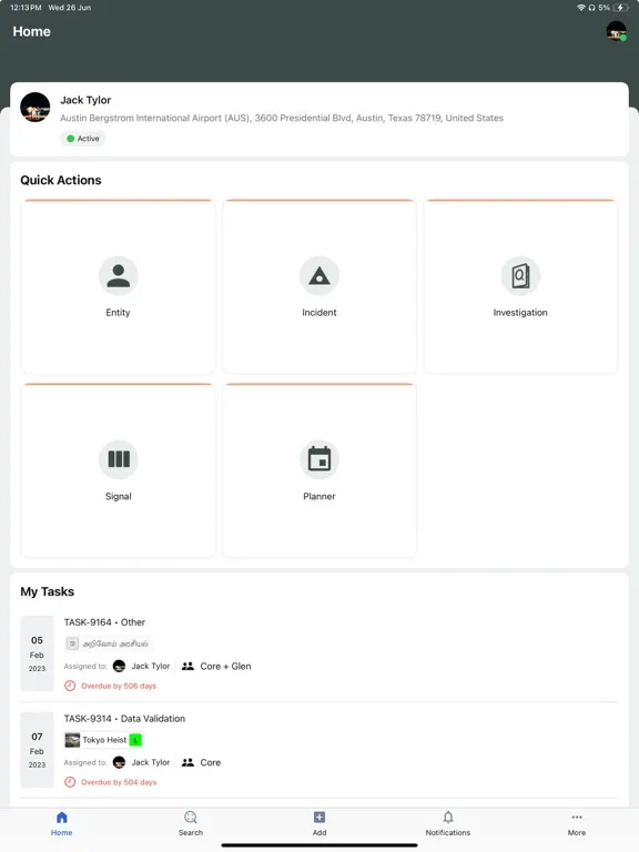 Ontic Technologies iPad Screenshots