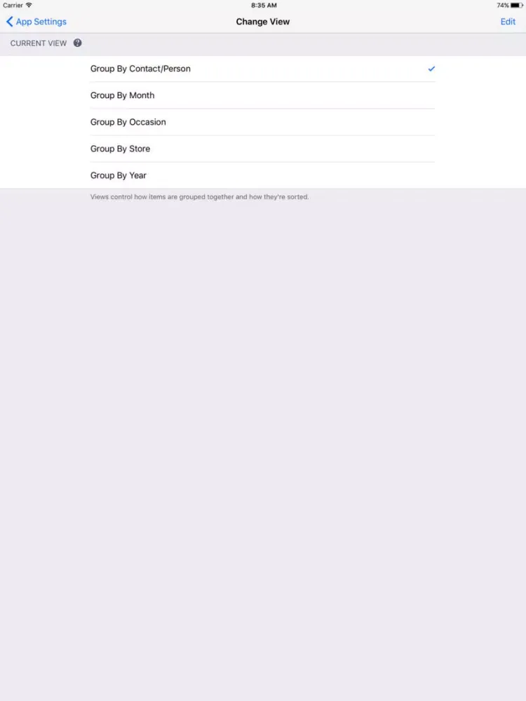 Gifts Gift List iPad 應用截圖