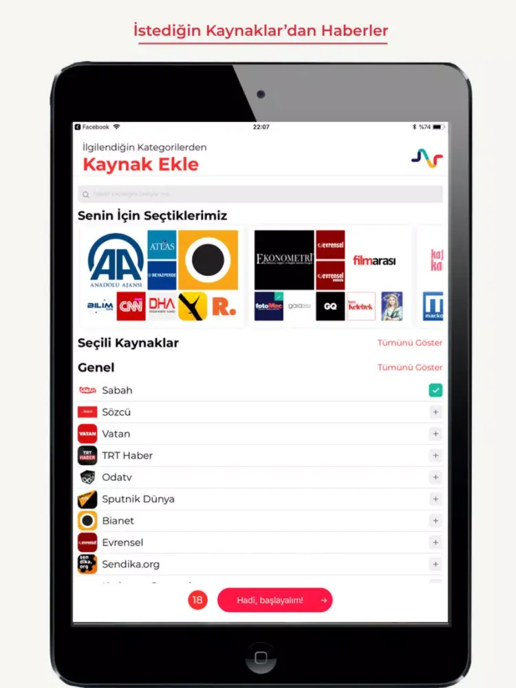 Newsta - Haberin Hikaye Hali iPad  স্ক্রিনশট