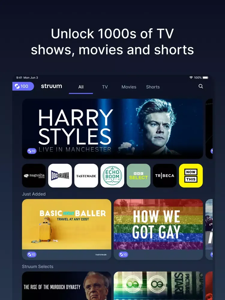 Captures d'écran de Struum: Stream Shows & Movies iPad 