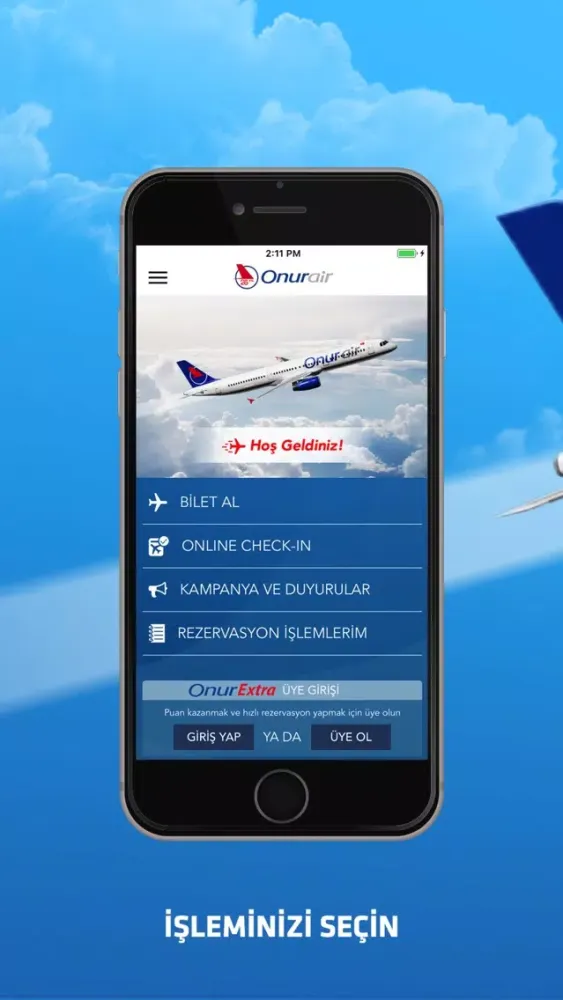 Onur Air Ekran Görüntüleri