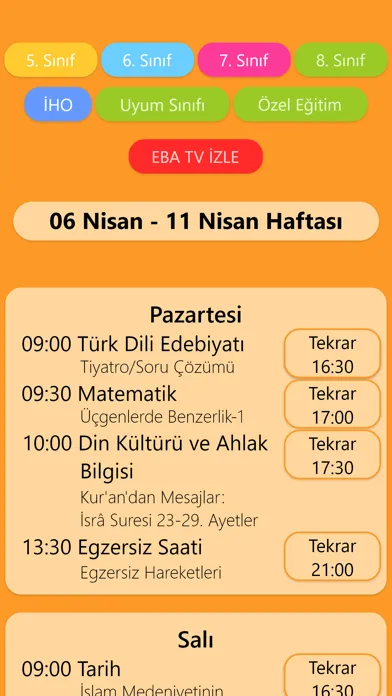 Eba Tv Ders Programı - Canlı 스크린샷