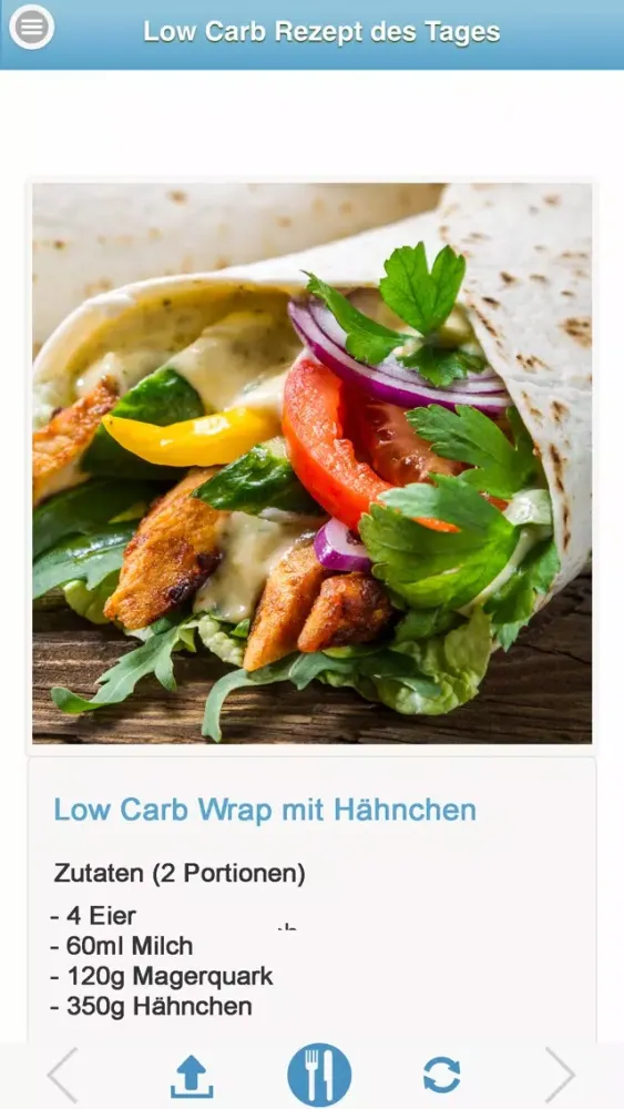 Capturas de tela do Low Carb Rezept des Tages - LowCarb Rezepte