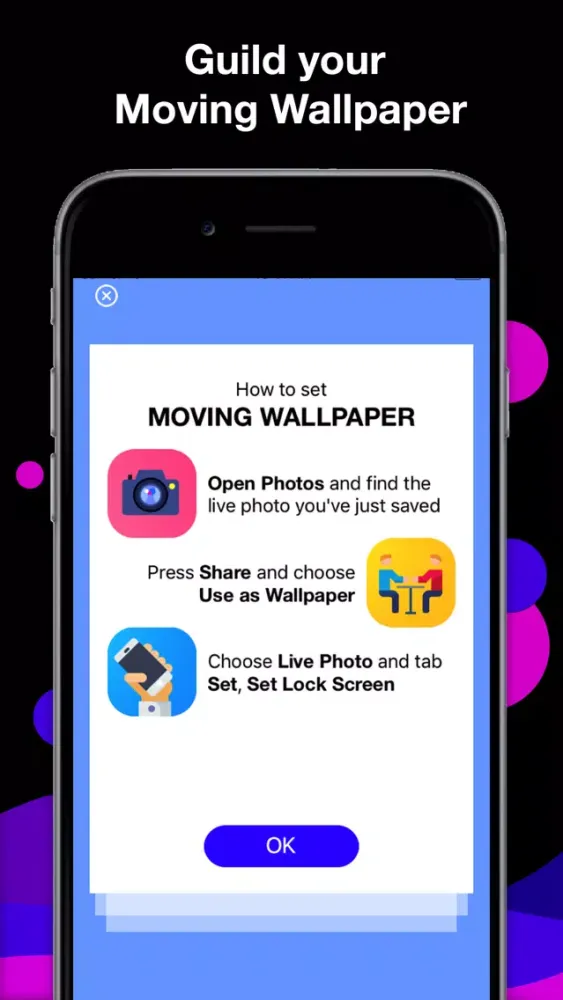 Capturas de tela do Moving Wallpapers Live Photo