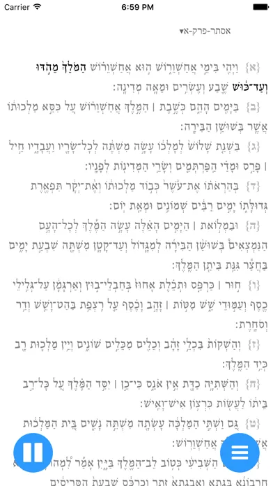 Ảnh chụp màn hình của תיקון קוראים - מגילת אסתר