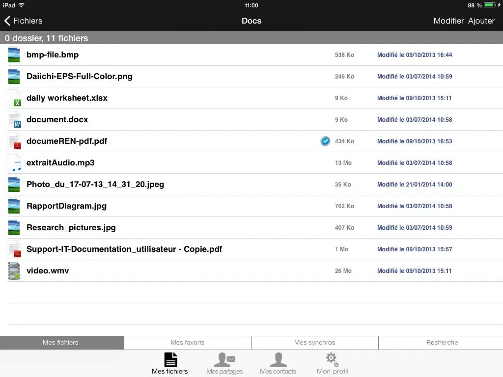 Tangkapan layar inFormation iPad 