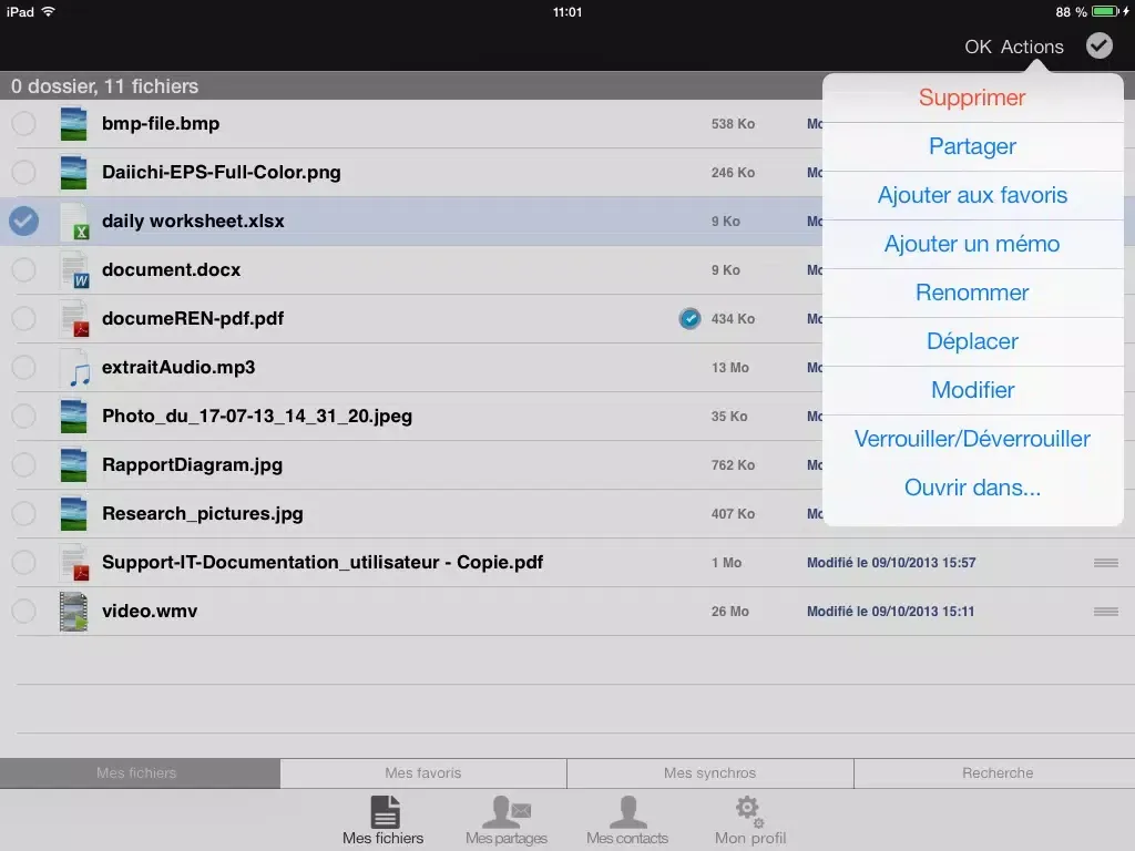 Tangkapan layar inFormation iPad 