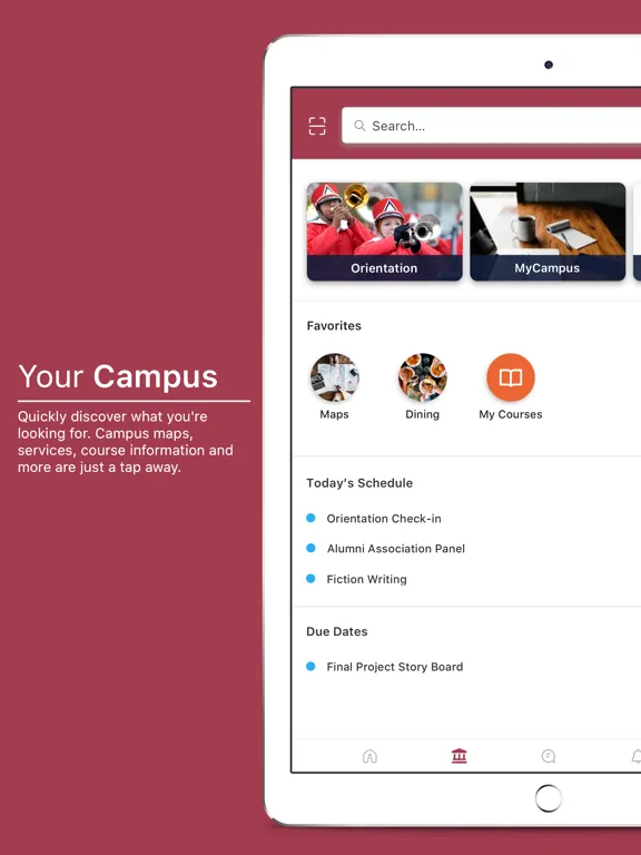 Capturas de tela do Cumberland University iPad 