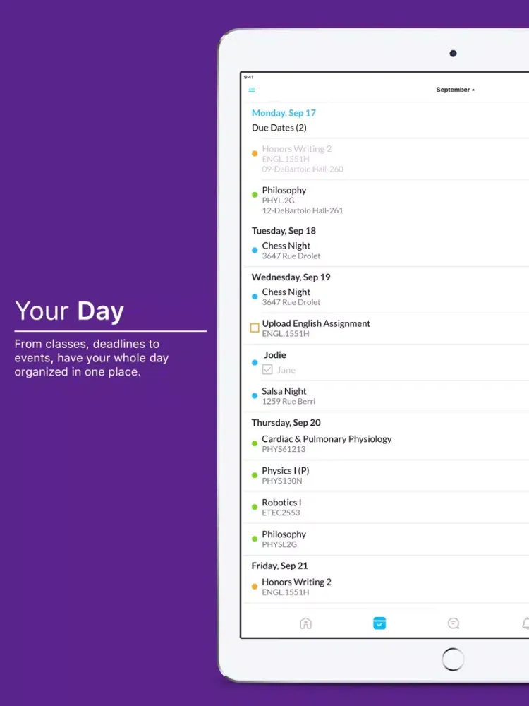 Zrzuty ekranu University of Evansville App iPad 