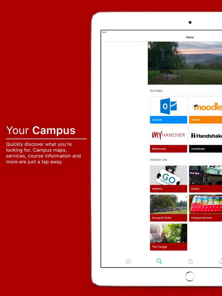 Hanover College App iPad  Screenshots