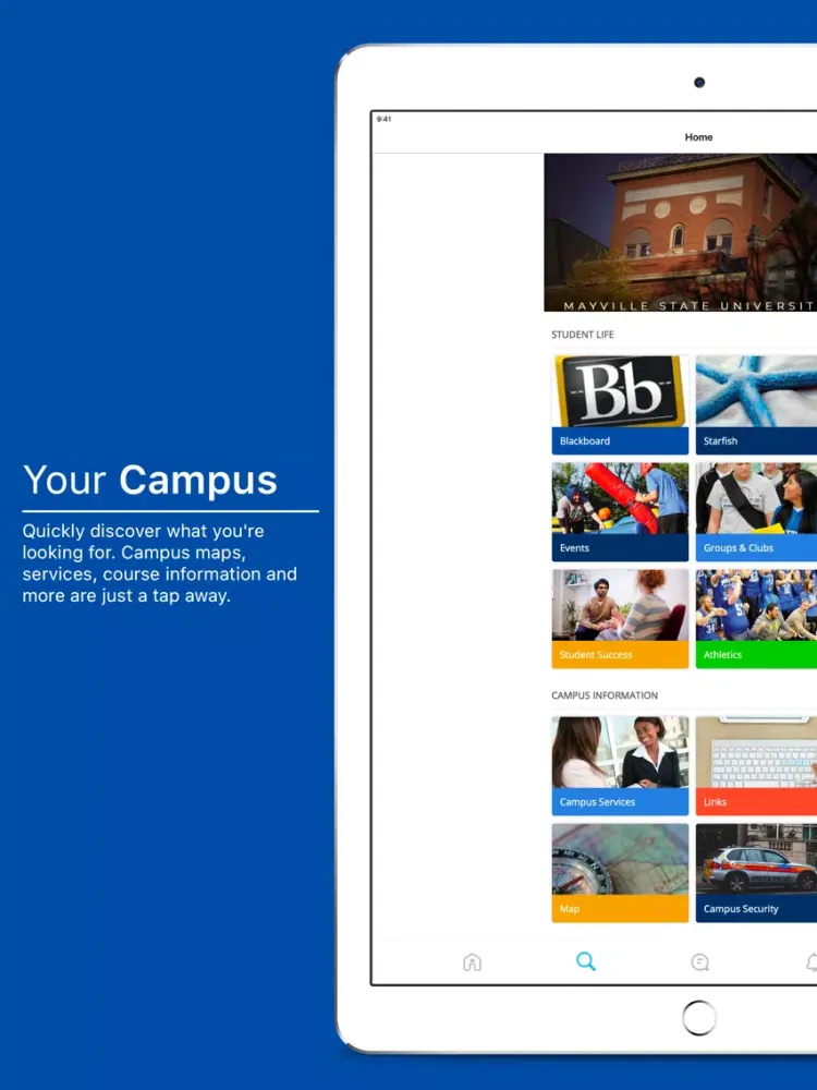 Capturas de pantalla de Mayville State University iPad 