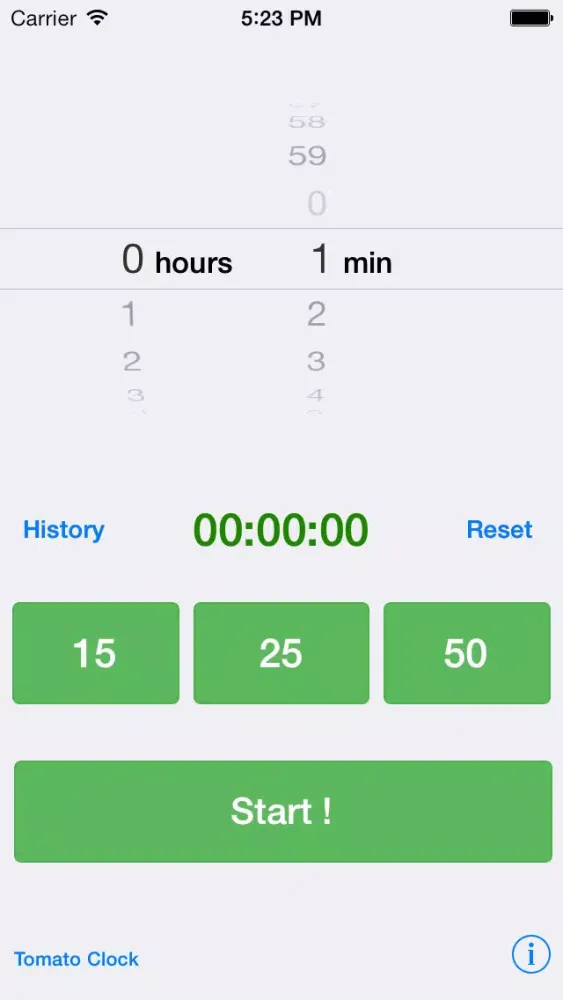 Capturas de tela do TomatoClock Lite