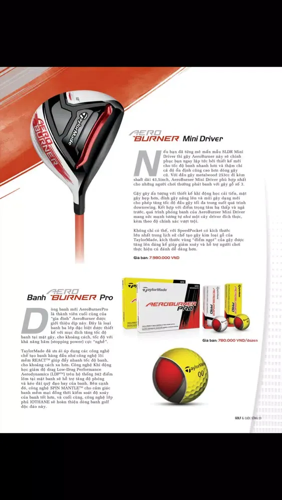 Capturas de tela do Golf&Life Magazine