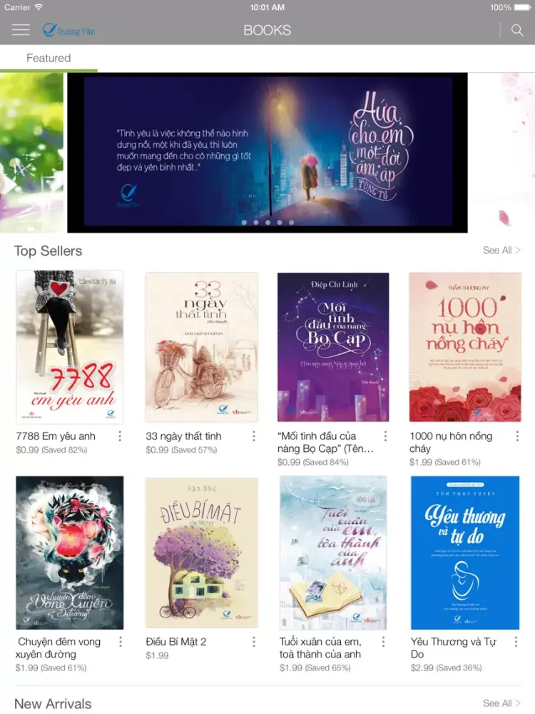 Tangkapan layar Quang Van iPad 