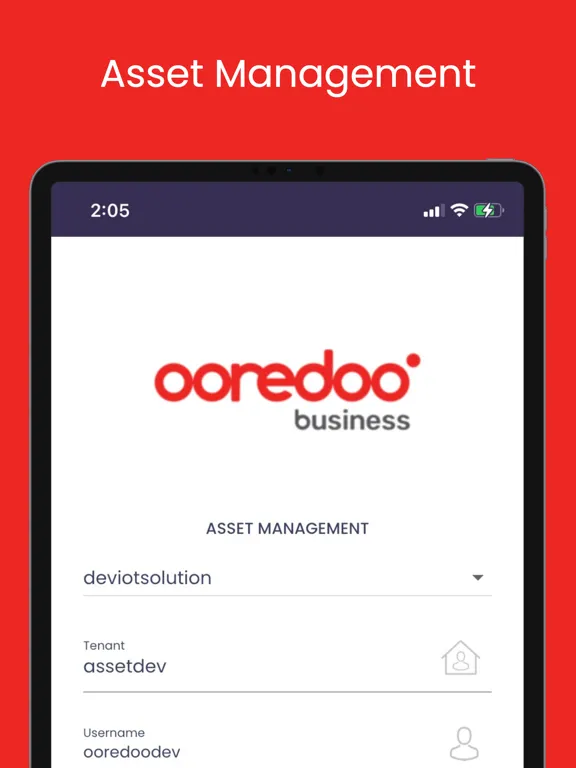 Ooredoo Asset Management iPad  سکرین شاٹس