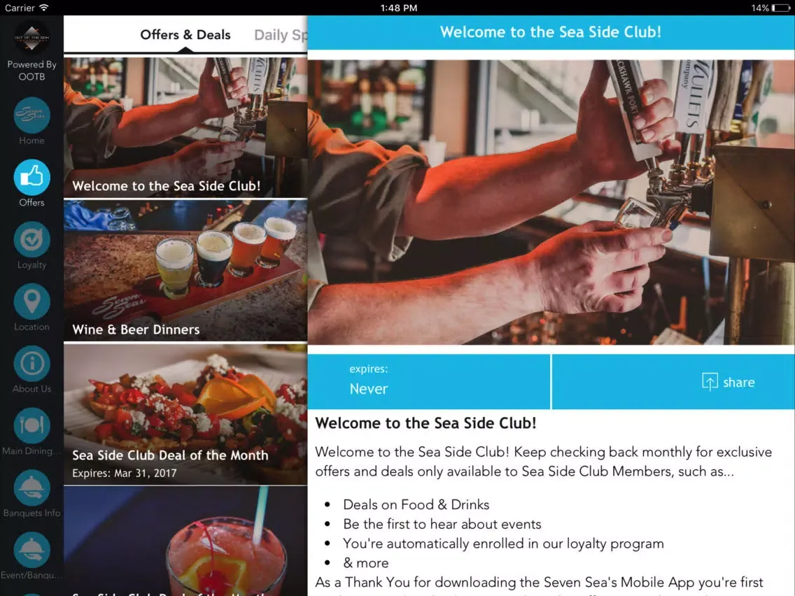 Seven Seas Seafood and Steak iPad  Ekran Görüntüleri