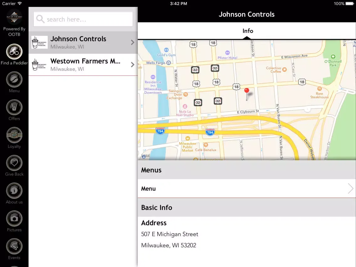 Milwaukee Coffee Peddlers iPad Screenshots