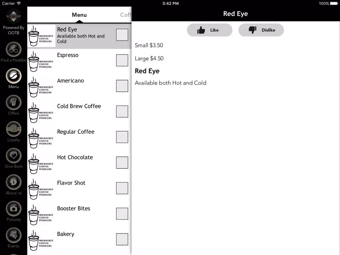 Milwaukee Coffee Peddlers iPad Screenshots